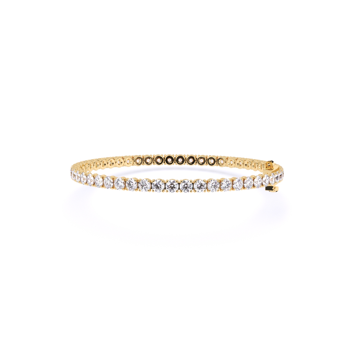 Round Full Eternity Diamond Tennis Bracelet